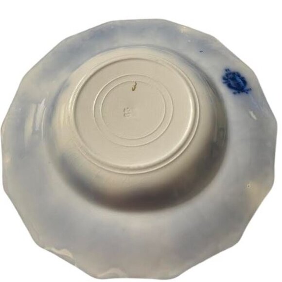 Vintage Grindley Argyle Pattern Flow Blue Bowl with Gold Accents  4 Pieces  VGUC - Picture 14 of 16